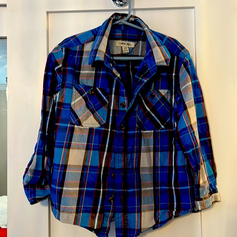 Boys plaid button down